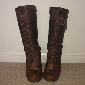 Frye Villager Lace Up Leather Boots
